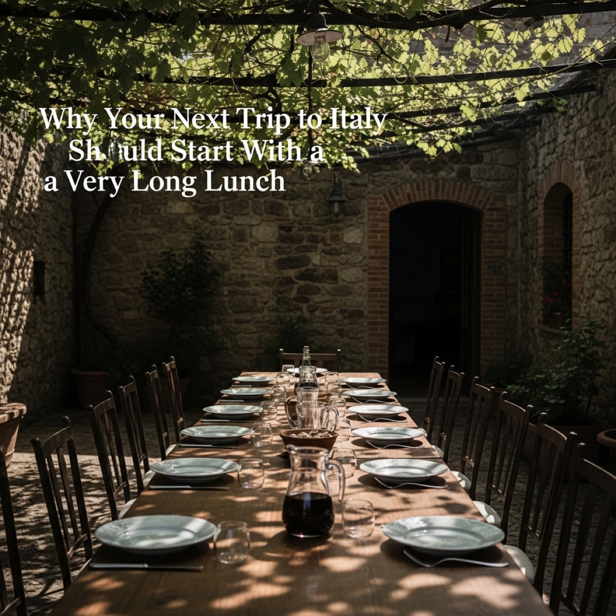 Why Your Next Trip to Italy Should Start With a Very Long Lunch